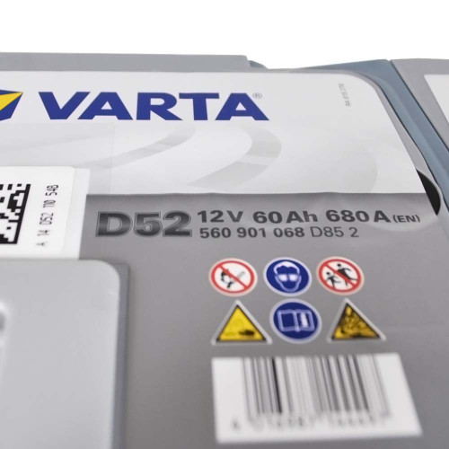 Автомобільний акумулятор VARTA Silver Dynamic AGM 60Ah 680А R+ (правий +) D52