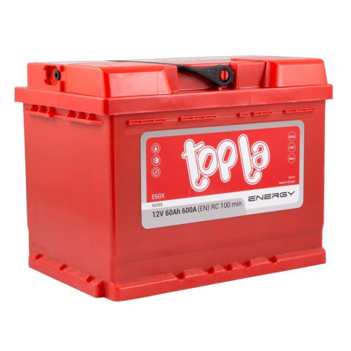 Авто акумулятор Topla Energy (L2) 60Ah 600A L+ (лівий +) Авто акумулятор Topla Energy (L2) 60Ah 600A L+ (лівий +)