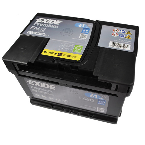 Автомобільний акумулятор EXIDE Premium (EA612) 61Аh 600Ah R+ h=175
