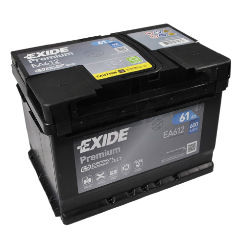Автомобільний акумулятор EXIDE Premium (EA612) 61Аh 600Ah R+ h=175