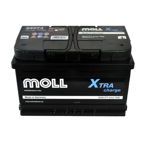 Автомобільний акумулятор MOLL X-Tra Charge (L3B) 74Ah 700A R+ (правий +)