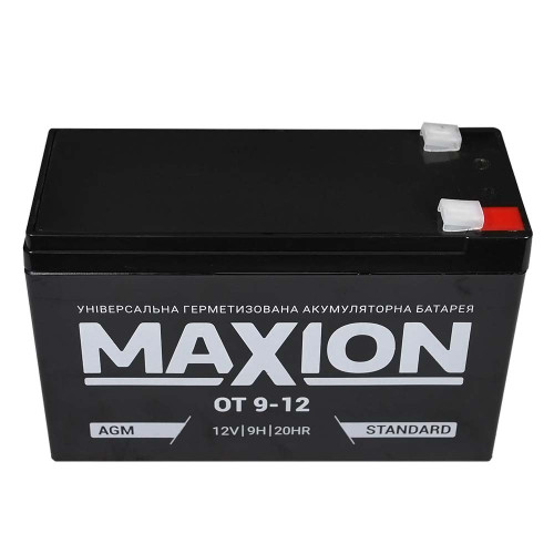 Акумулятор AGM 12V 9Ah MAXION MXBP OT 9 - 12 для UPS та ДБЖ
