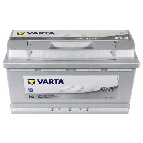 Автомобільний акумулятор VARTA Silver Dynamic 100Ah 830A R+ (правий +) H3