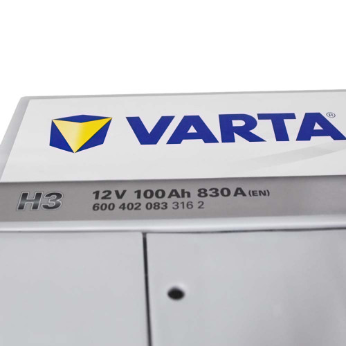Автомобільний акумулятор VARTA Silver Dynamic 100Ah 830A R+ (правий +) H3