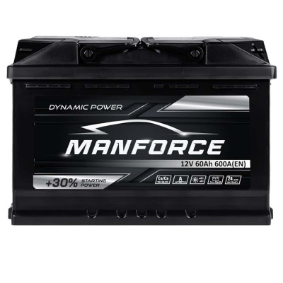 Автомобільний акумулятор MANFORСE 60Ah 600A R+ (правий +) MF L2