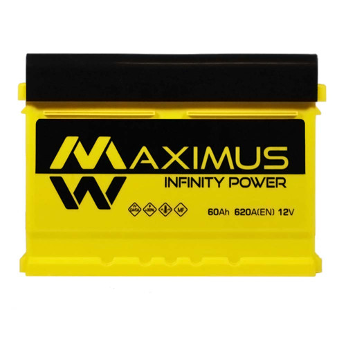 Автомобільний акумулятор MAXIMUS 60Ah 620A L+ (лівий +) MF L2B