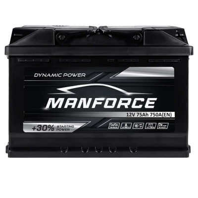 Автомобільний акумулятор MANFORСE 75Ah 750A R+ (правий +) MF L3B