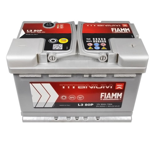 Автомобільний акумулятор FIAMM Titanium Pro 80Аh 730А R+ (правий +) L3