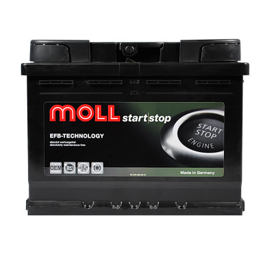 Автомобільний акумулятор MOLL EFB (L2) 60Ah 640A R+ (правий +)