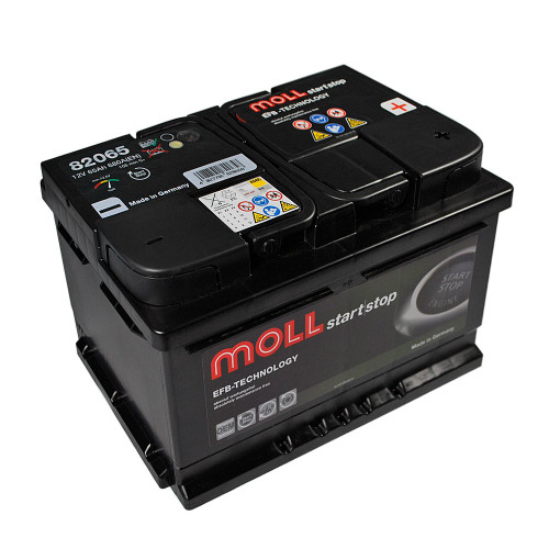 Автомобільний акумулятор MOLL EFB (L2B) 65Ah 680A R+ (правий +)