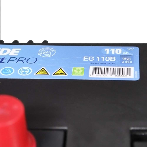 Автомобільний акумулятор EXIDE Start PRO 110Аh 950A L+ (лівий +) EG110B 330*173*240