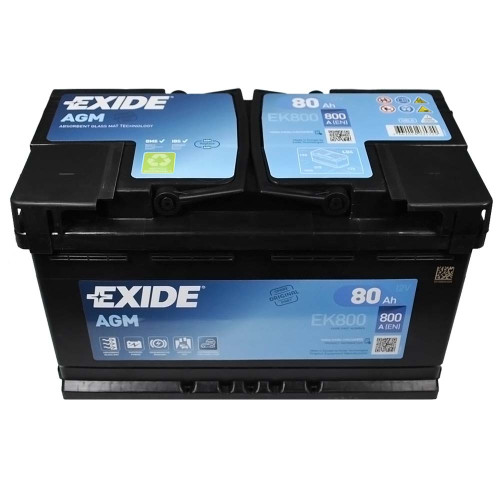 Автомобільний акумулятор EXIDE Start-Stop AGM 80Аh 800A R+ (правий +) EK800