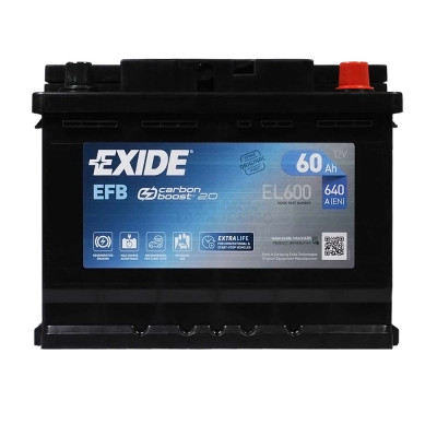 Автомобільний акумулятор EXIDE Start-Stop EFB 60Аh 640A R+ (правий +) EL600