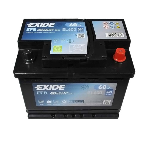 Автомобільний акумулятор EXIDE Start-Stop EFB 60Аh 640A R+ (правий +) EL600