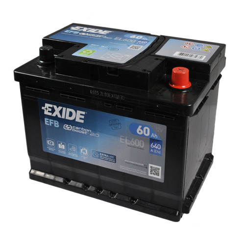 Автомобільний акумулятор EXIDE Start-Stop EFB 60Аh 640A R+ (правий +) EL600