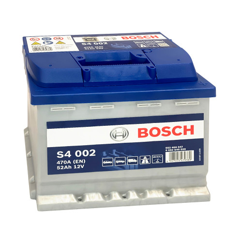 Автомобільний акумулятор BOSCH 52Ah 470A R+ (правий +) (S40 020)