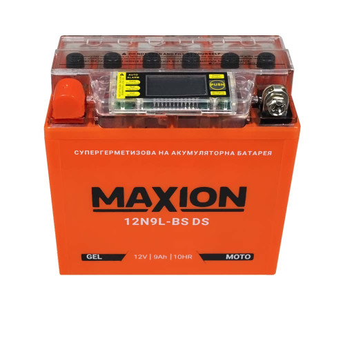 Мото акумулятор MAXION 12V 9A L+ (лівий +) 12N 9L-BS DS (DS-iGEL)