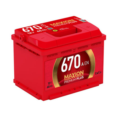 Автомобільний акумулятор MAXION Premium Plus 60Аh 670A R+ (правий +)