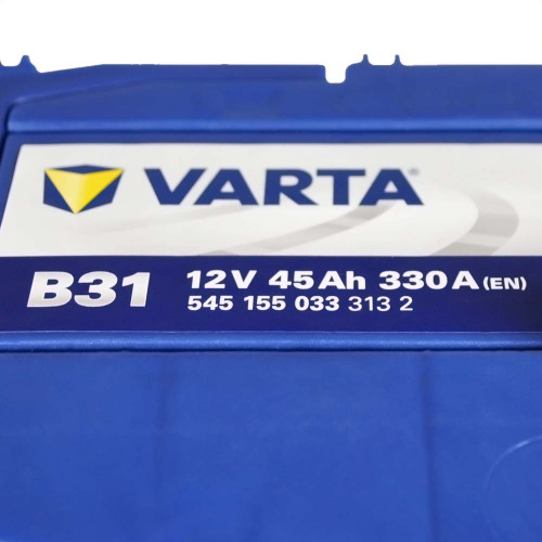 Автомобільний акумулятор VARTA Blue Dynamic Asia 45Ah 330A R+ (правий +) B31 тонка клема