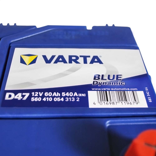 Автомобільний акумулятор VARTA Blue Dynamic Asia 60Ah 540A R+ (правий +) D47