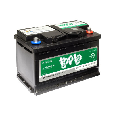 Авто акумулятор Topla AGM 70Ah 760A R+ (правий +) L3 Авто акумулятор Topla AGM 70Ah 760A R+ (правий +) L3
