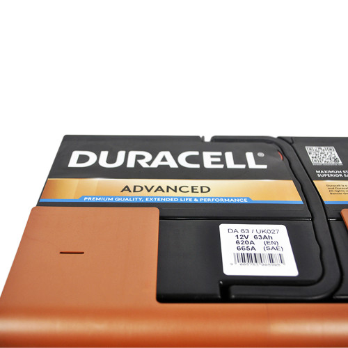 Автомобільний акумулятор DURACELL Advanced (L2) 63Ah 620A R+ (правий +)