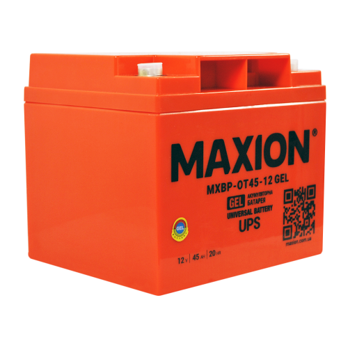 Акумулятор гелевий 12V 45Ah MAXION BP OT 45 - 12 GEL для інверторів та ДЖБ