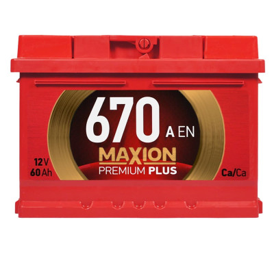 Автомобільний акумулятор MAXION Premium Plus 60Аh 670A R+ (правий +) TR L2B