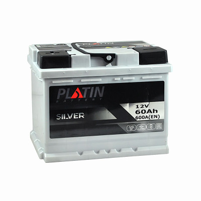 Автомобільний акумулятор PLATIN Silver 60Ah 600A L+ (лівий +) MF