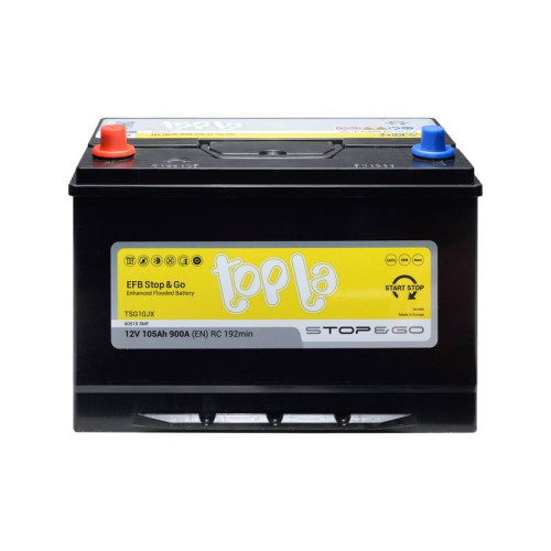 Авто акумулятор Topla EFB 105Ah 900A Japan L+ (лівий +) D31 Авто акумулятор Topla EFB 105Ah 900A Japan L+ (лівий +) D31