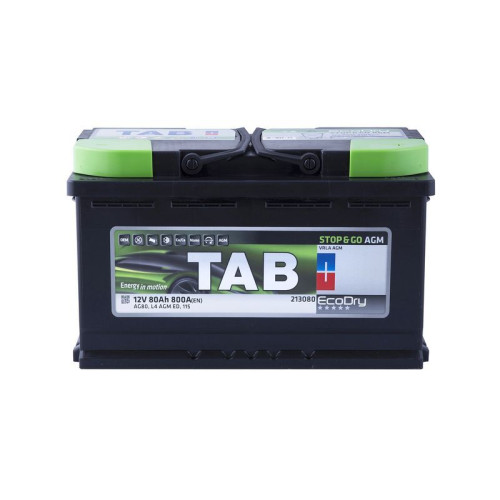 Авто акумулятор TAB AGM 80Ah 800A R+ (правий +) L4