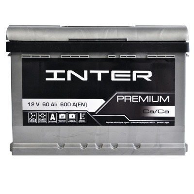 Автомобільний INTER Premium 60Ah 600A R+ (L2B) акумулятор (WESTA)