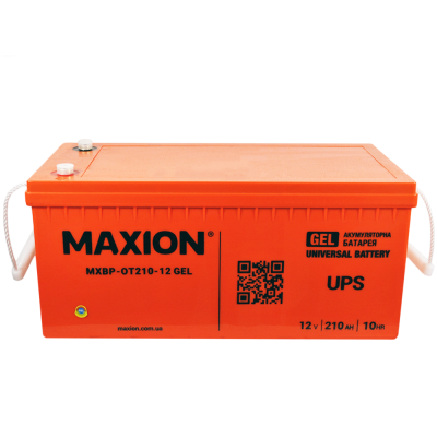 Акумулятор гелевий 12V 210Ah MAXION BP OT 210 - 12 GEL для інверторів та ДЖБ