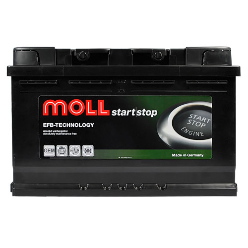 Автомобільний акумулятор MOLL EFB (L3) 70Ah 700A R+ (правий +)