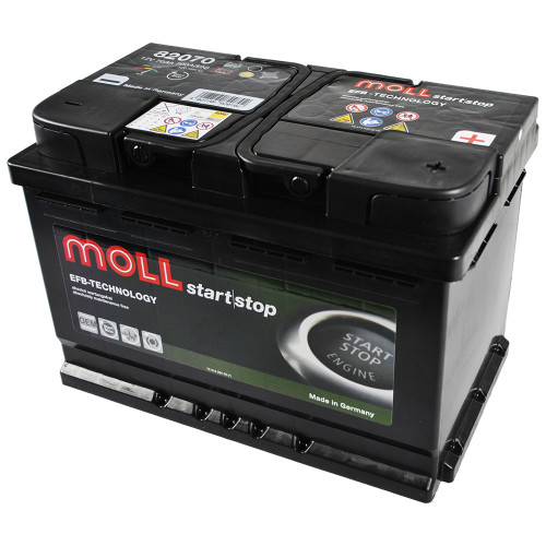 Автомобільний акумулятор MOLL EFB (L3) 70Ah 700A R+ (правий +)