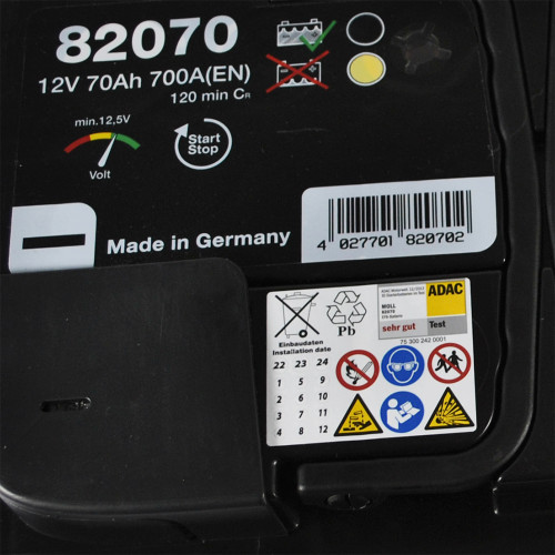 Автомобільний акумулятор MOLL EFB (L3) 70Ah 700A R+ (правий +)