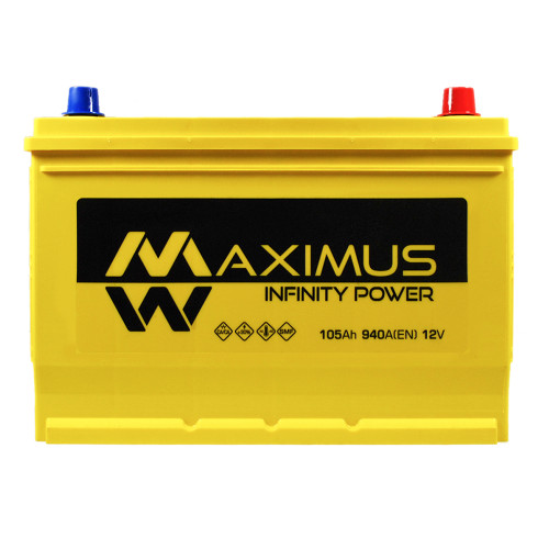Автомобільний акумулятор MAXIMUS Asia smf (N70) 105Ah 940A R+