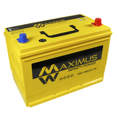 Автомобільний акумулятор MAXIMUS Asia smf (N70) 105Ah 940A R+