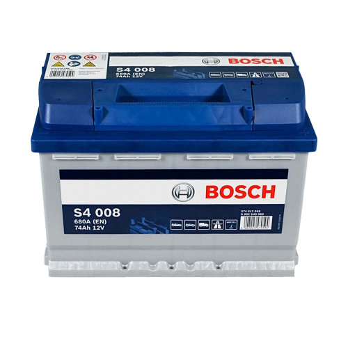 Автомобільний акумулятор BOSCH 74Ah 680A R+ (правий +) S40 080
