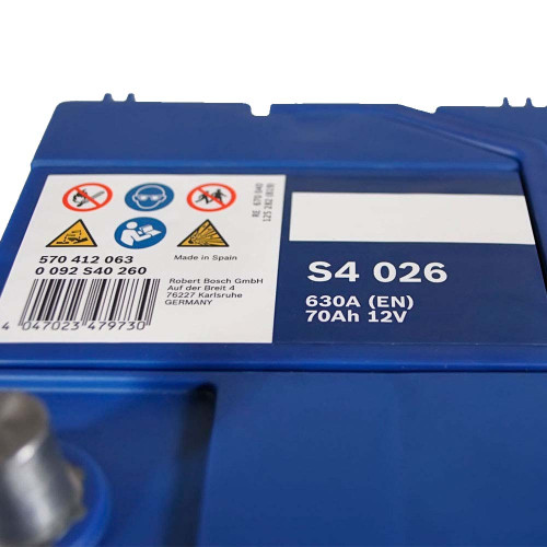 Автомобільний акумулятор BOSCH Asia 70Ah 630A R+ (правий +) S40 260