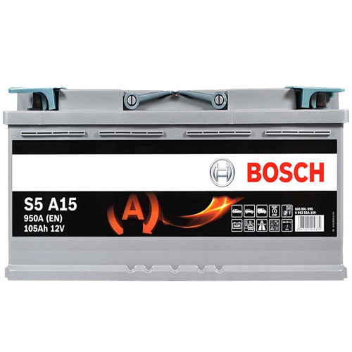 Автомобильный аккумулятор BOSCH AGM 105Ah 950A R+ (правий +) L6 (S5A 150)