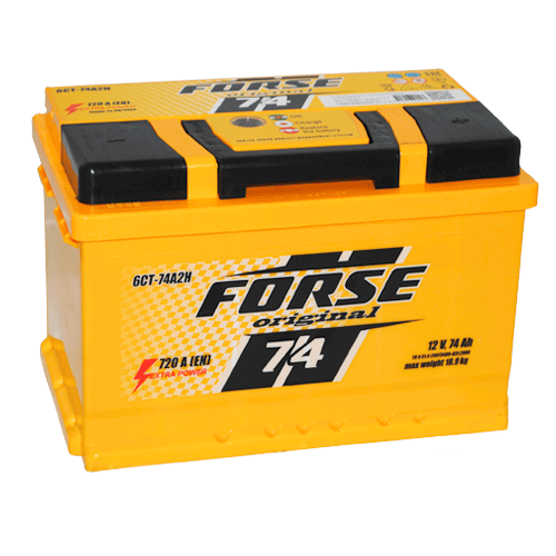 Автомобільний акумулятор FORSE 74Ah 720A R+ (правий +)