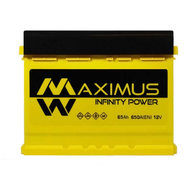 Автомобільний акумулятор MAXIMUS 65Ah 650A R+ (правий +) MF L2