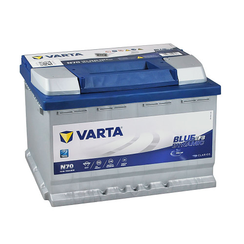 Автомобільний акумулятор VARTA Blue Dynamic EFB 70Ah 760A R+ (правий +) N70