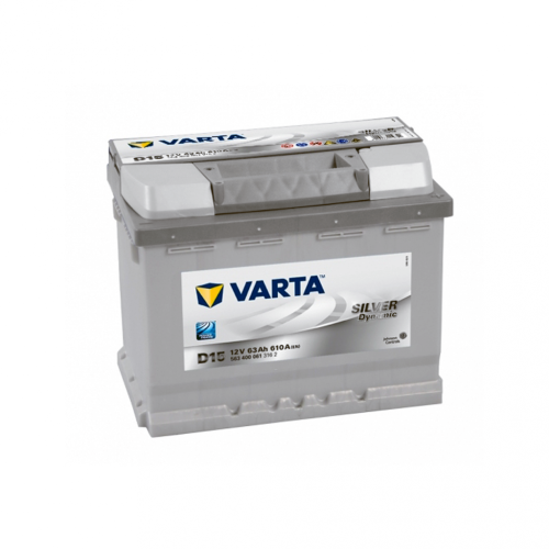 Автомобільний акумулятор VARTA Silver Dynamic 63Ah 610A R+ (правий +) D15