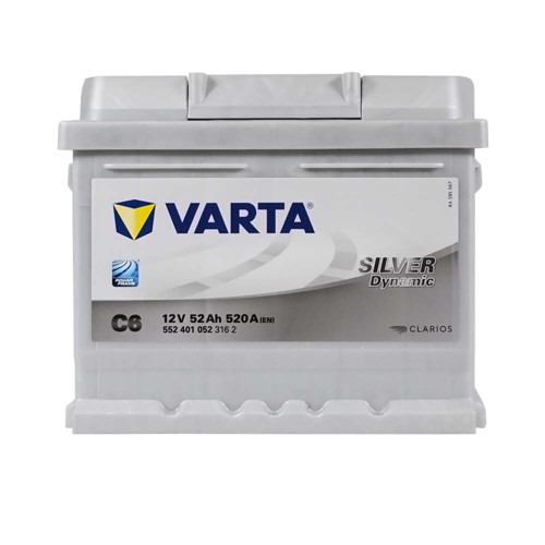 Автомобільний акумулятор VARTA Silver Dynamic 52Ah 520А R+ (правий +) C6
