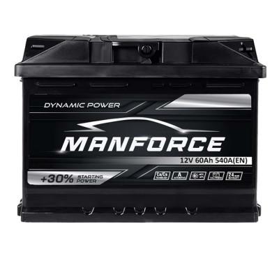 Автомобільний акумулятор MANFORСE 60Ah 540A R+ (правий +) MF L2