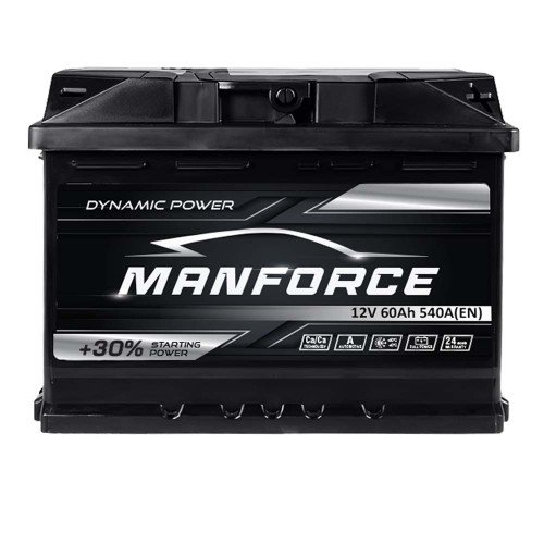 Автомобільний акумулятор MANFORСE 60Ah 540A R+ (правий +) MF L2