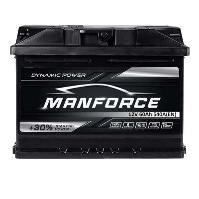 Автомобільний акумулятор MANFORСE 60Ah 540A L+ (лівий +) MF L2