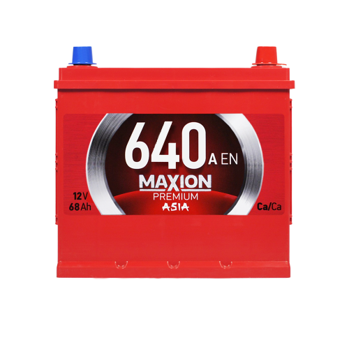 Автомобільний акумулятор MAXION Premium Asia 68Ah 640A R+ (правий +) D23 Автомобільний акумулятор MAXION Premium Asia 68Ah 640A R+ (правий +) D23